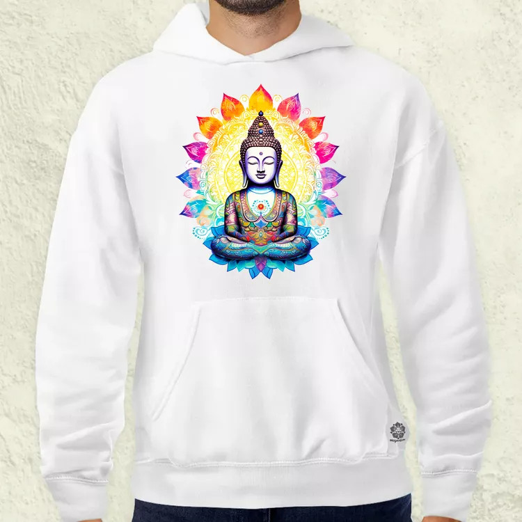 Pszichedelikus Buddha v1 férfi pulóver