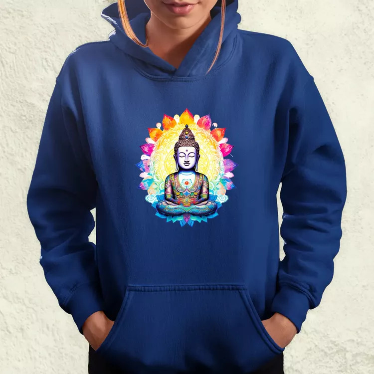 Pszichedelikus Buddha v1 női pulóver