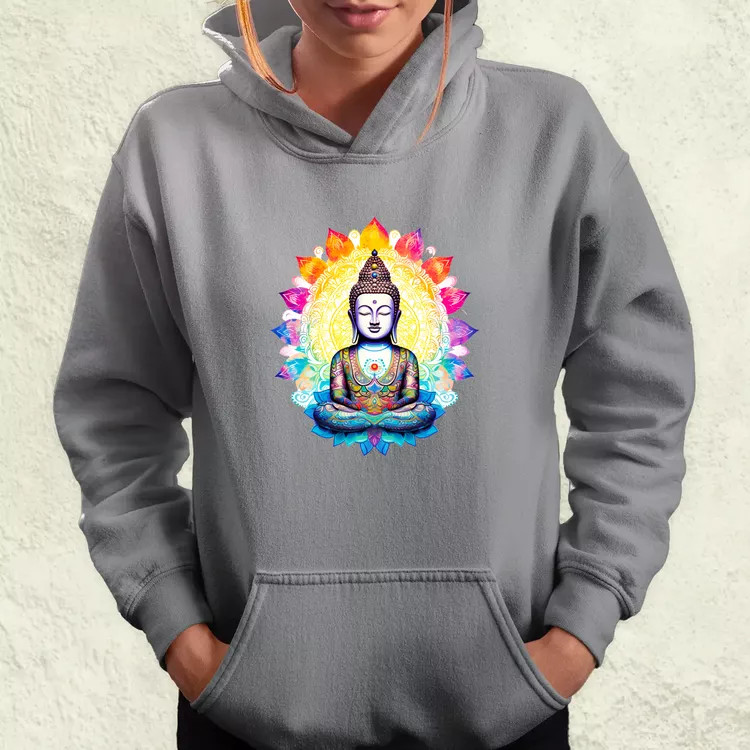 Pszichedelikus Buddha v1 női pulóver