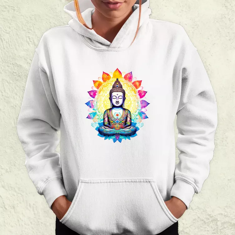 Pszichedelikus Buddha v1 női pulóver