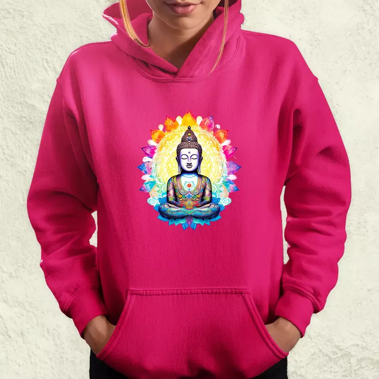 Pszichedelikus Buddha v1 női pulóver