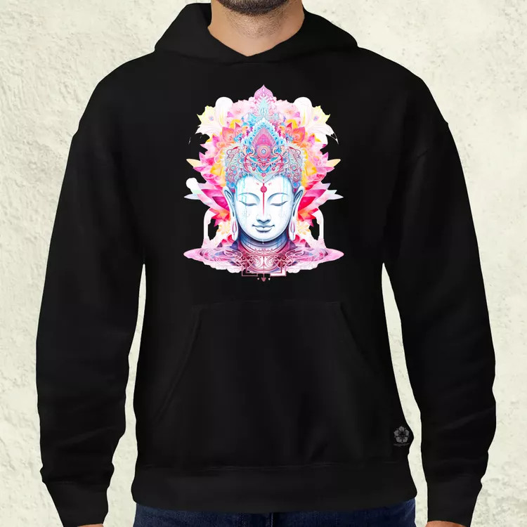 Pszichedelikus Buddha v10 férfi pulóver