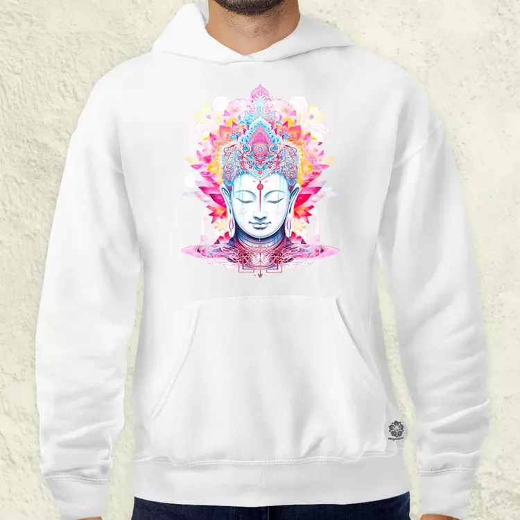 Pszichedelikus Buddha v10 férfi pulóver
