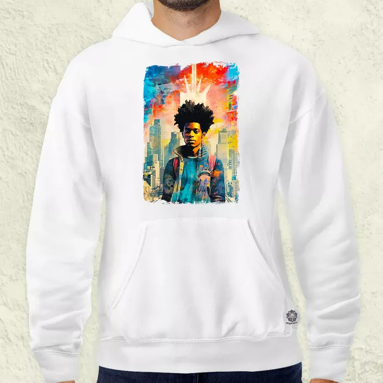 NYC napfelkelte Basquiat graffiti v4 férfi pulóver