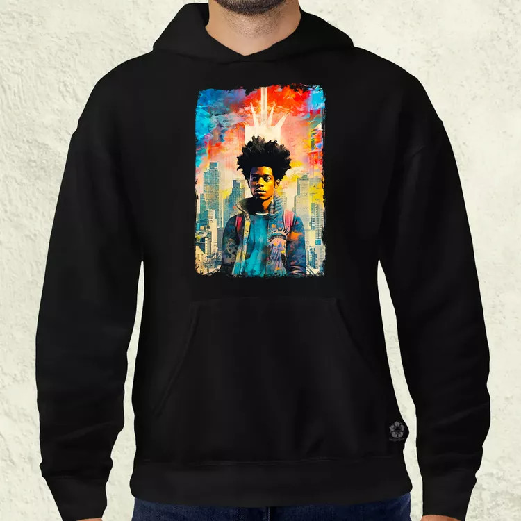 NYC napfelkelte Basquiat graffiti v4 férfi pulóver