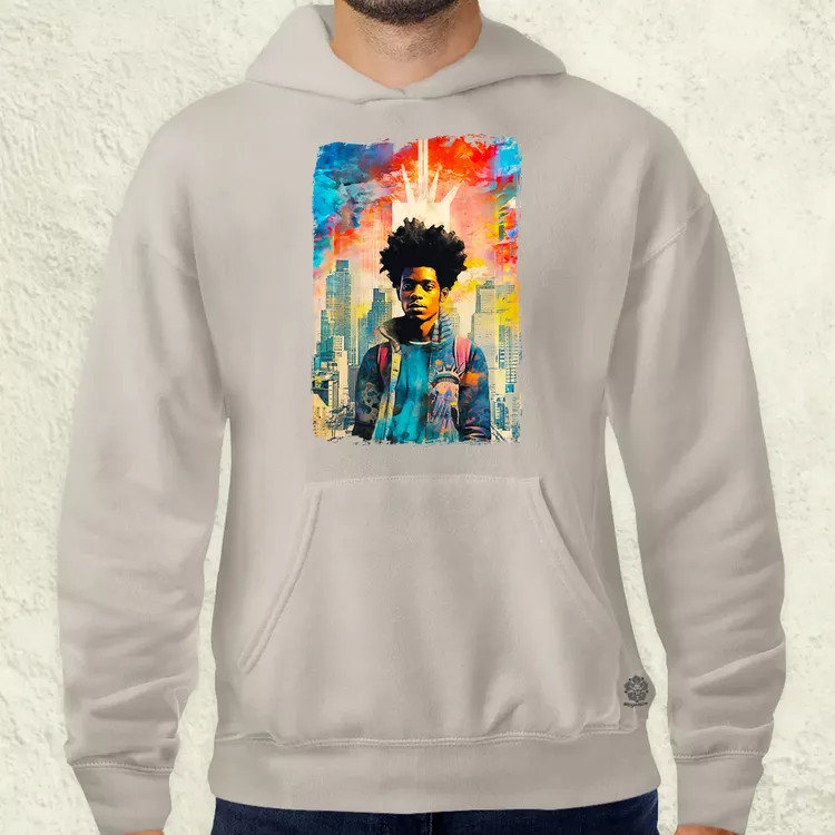 NYC napfelkelte Basquiat graffiti v4 férfi pulóver