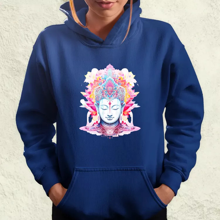 Pszichedelikus Buddha v10 női pulóver