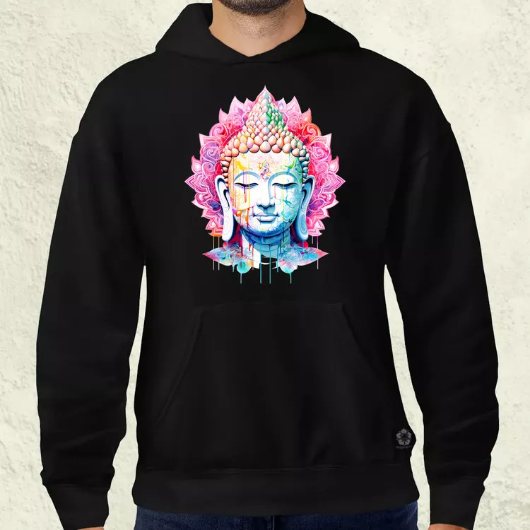 Pszichedelikus Buddha v11 férfi pulóver