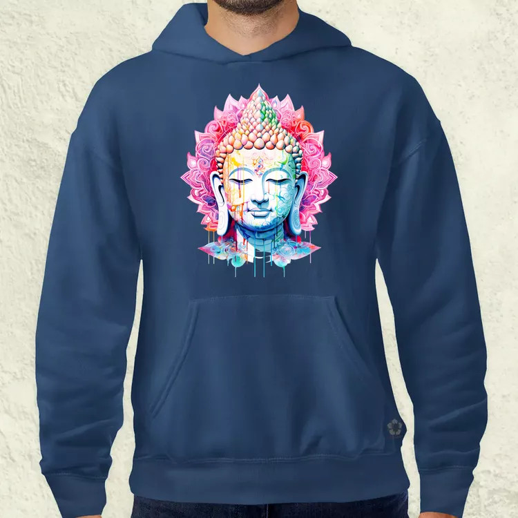 Pszichedelikus Buddha v11 férfi pulóver
