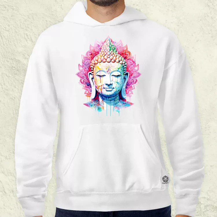 Pszichedelikus Buddha v11 férfi pulóver