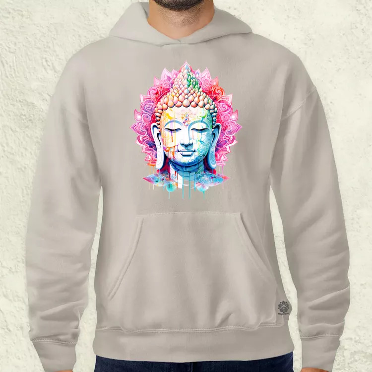 Pszichedelikus Buddha v11 férfi pulóver