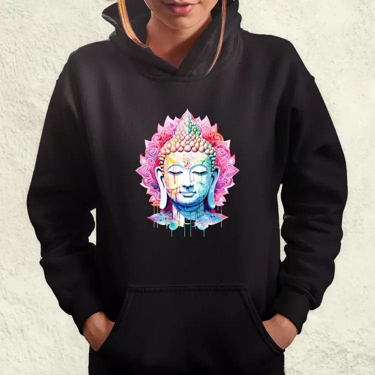Pszichedelikus Buddha v11 női pulóver
