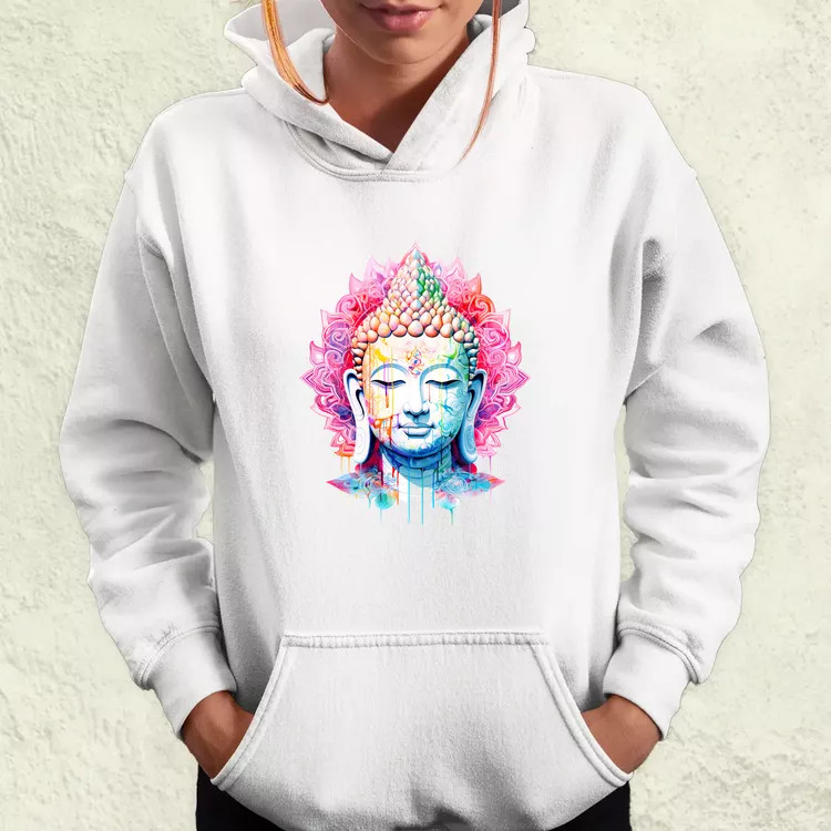 Pszichedelikus Buddha v11 női pulóver