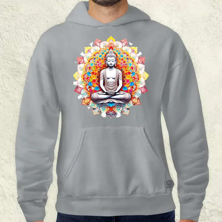 Pszichedelikus Buddha v13 férfi pulóver