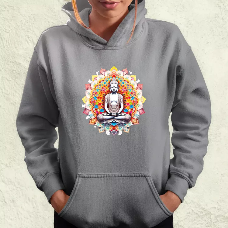 Pszichedelikus Buddha v13 női pulóver