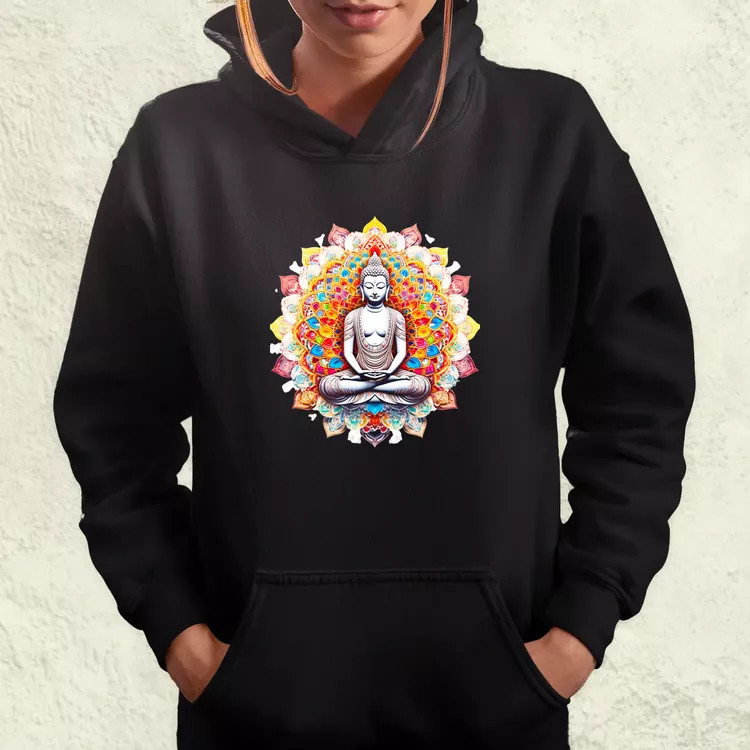 Pszichedelikus Buddha v13 női pulóver