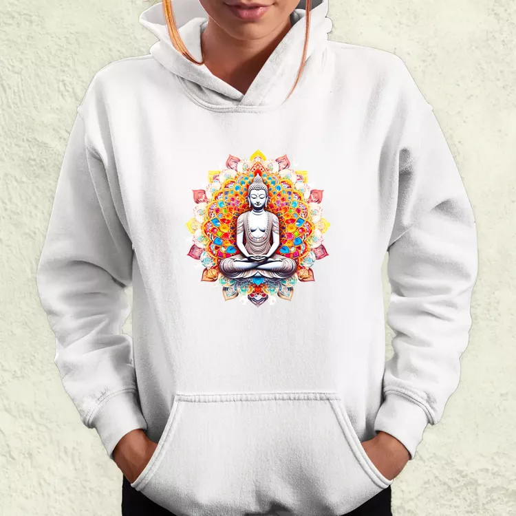 Pszichedelikus Buddha v13 női pulóver