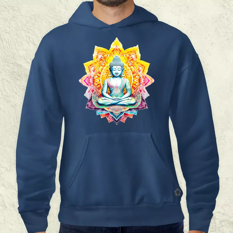 Pszichedelikus Buddha v3 férfi pulóver