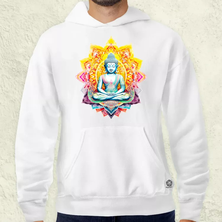 Pszichedelikus Buddha v3 férfi pulóver