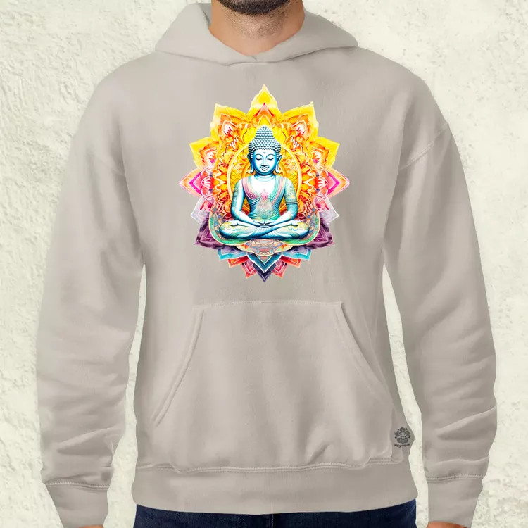 Pszichedelikus Buddha v3 férfi pulóver