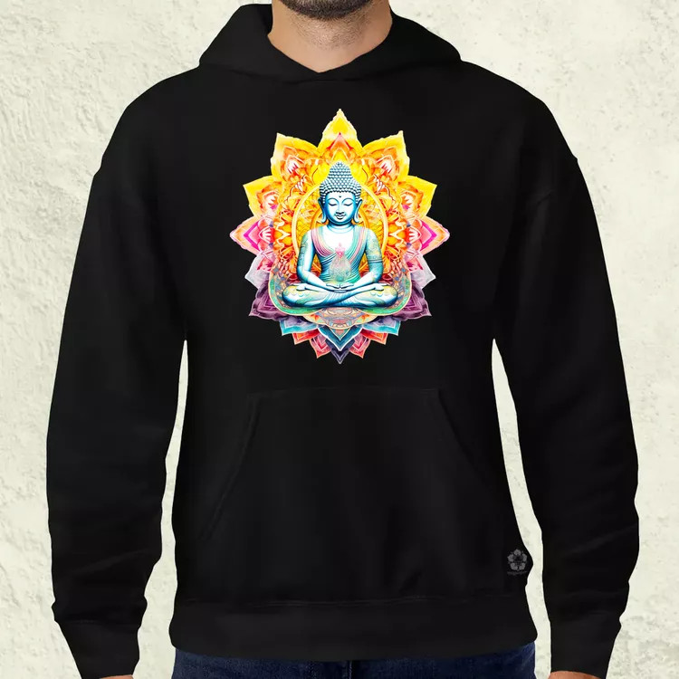 Pszichedelikus Buddha v3 férfi pulóver