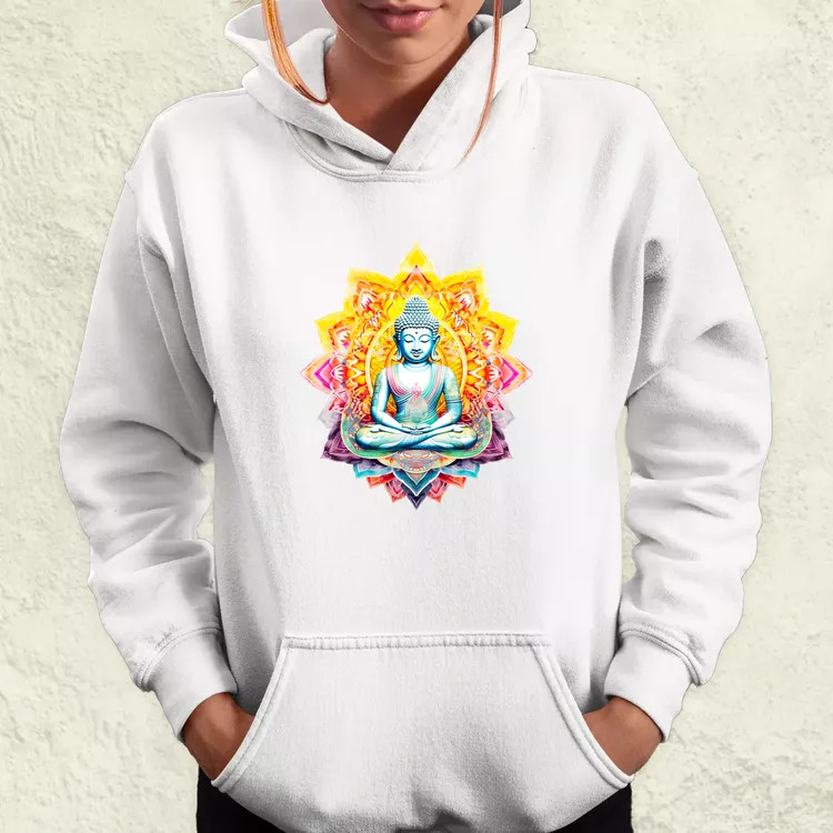 Pszichedelikus Buddha v3 női pulóver