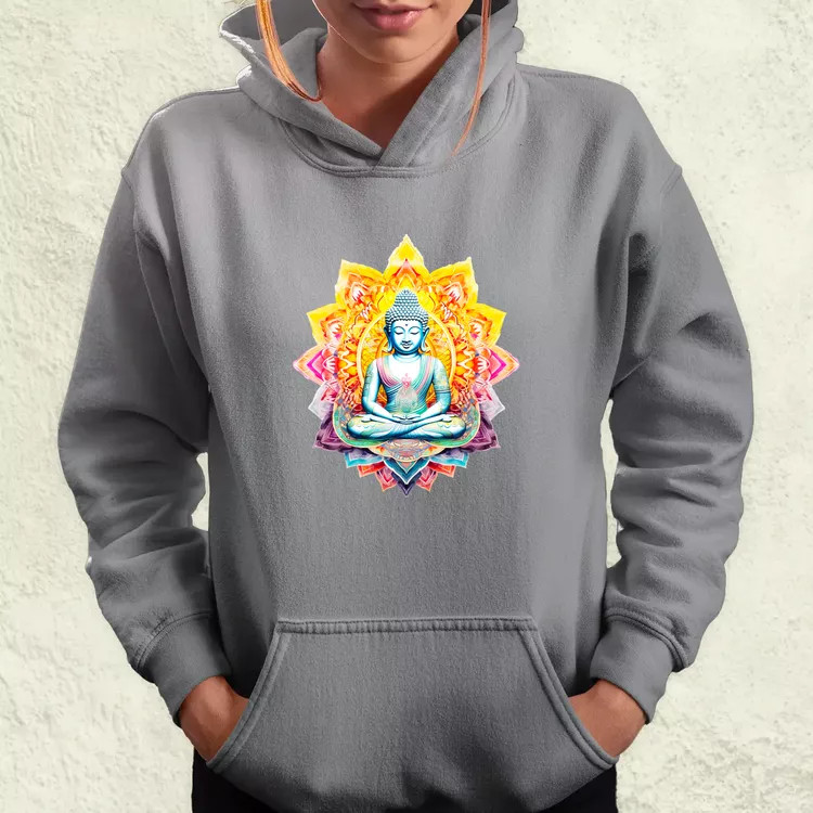 Pszichedelikus Buddha v3 női pulóver