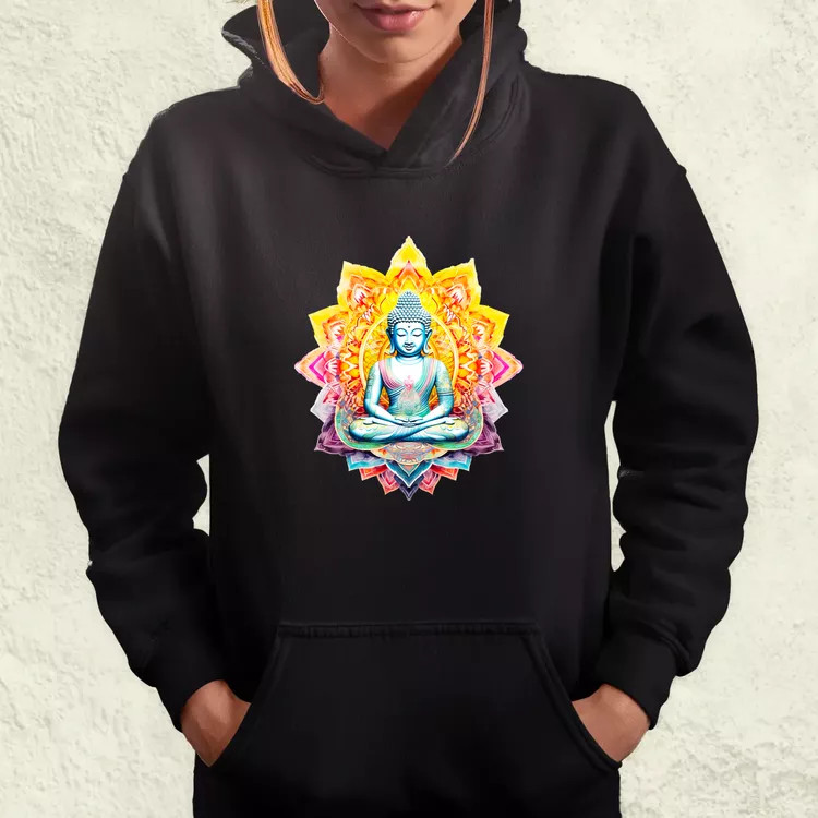 Pszichedelikus Buddha v3 női pulóver