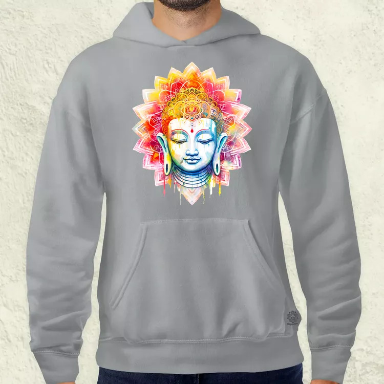 Pszichedelikus Buddha v5 férfi pulóver