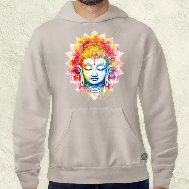 Pszichedelikus Buddha v5 férfi pulóver