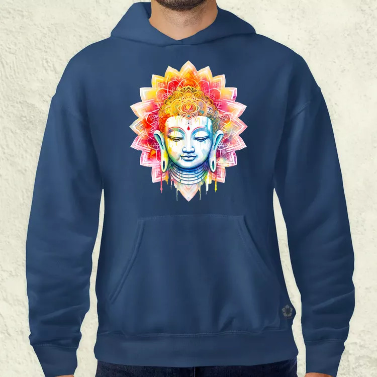 Pszichedelikus Buddha v5 férfi pulóver