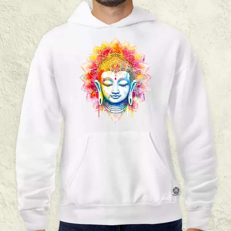 Pszichedelikus Buddha v5 férfi pulóver