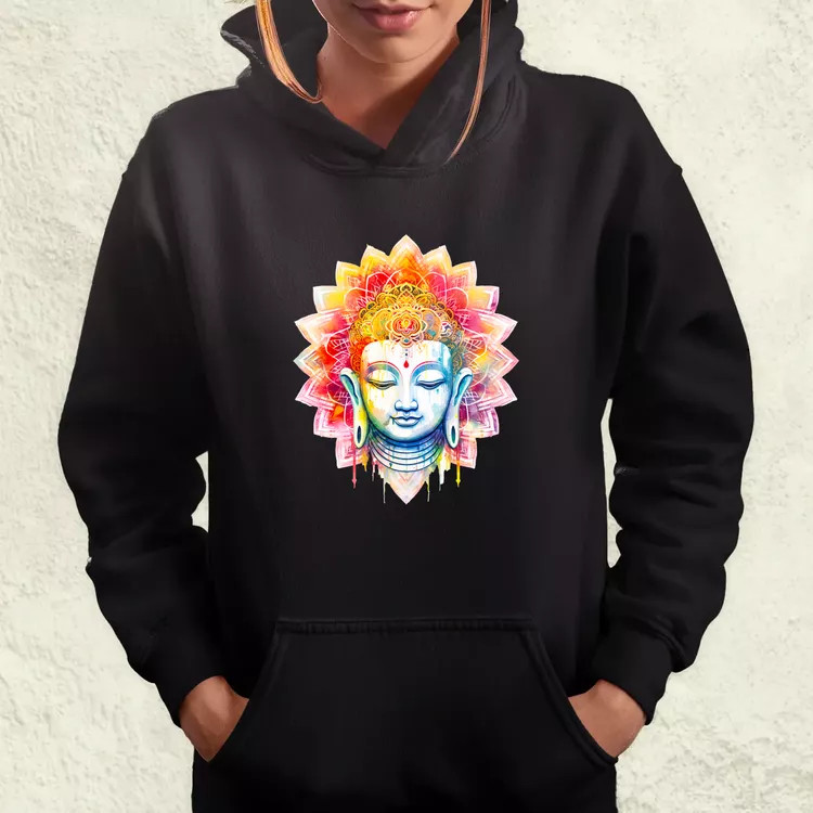 Pszichedelikus Buddha v5 női pulóver