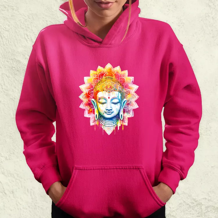 Pszichedelikus Buddha v5 női pulóver