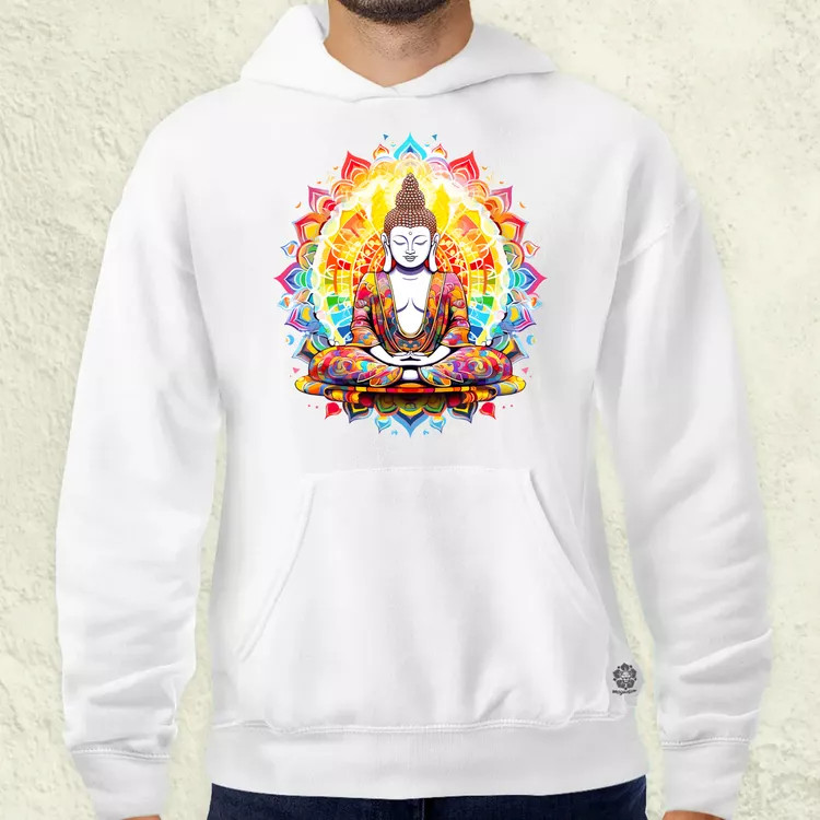 Pszichedelikus Buddha v9 férfi pulóver