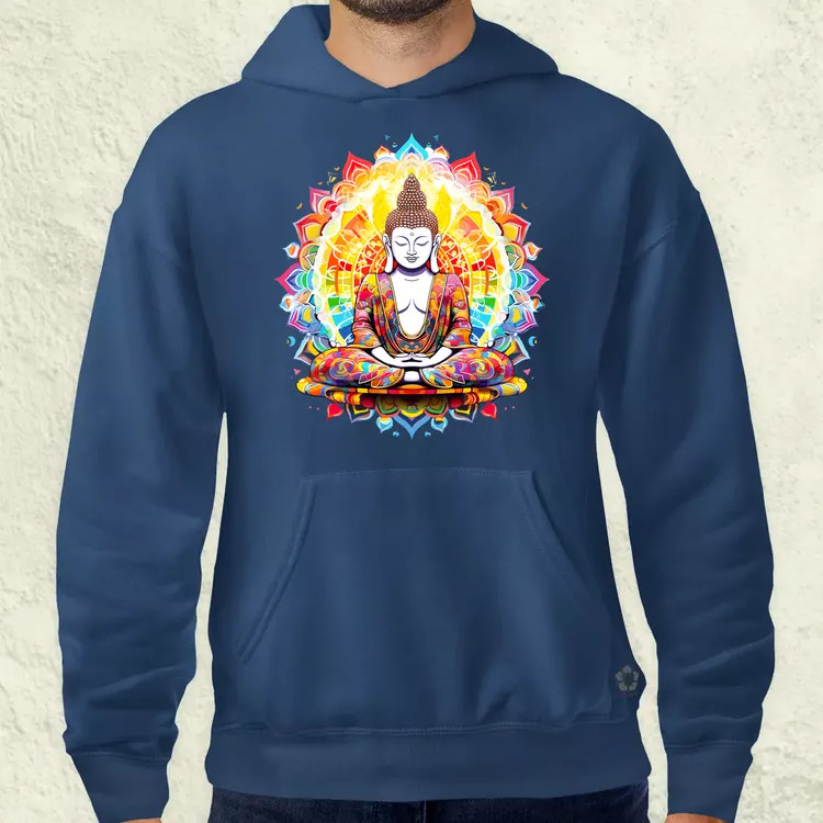 Pszichedelikus Buddha v9 férfi pulóver