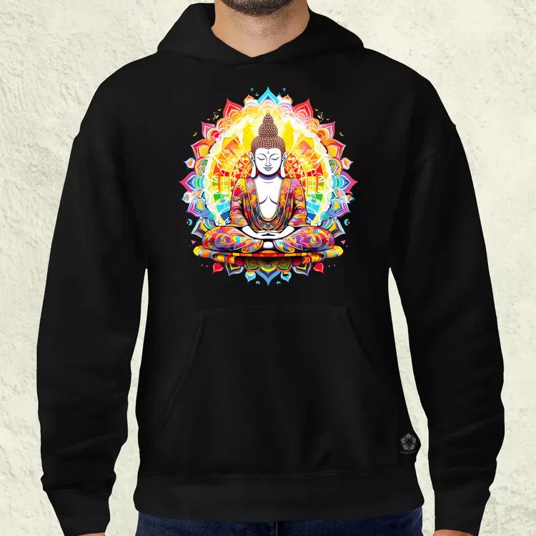 Pszichedelikus Buddha v9 férfi pulóver