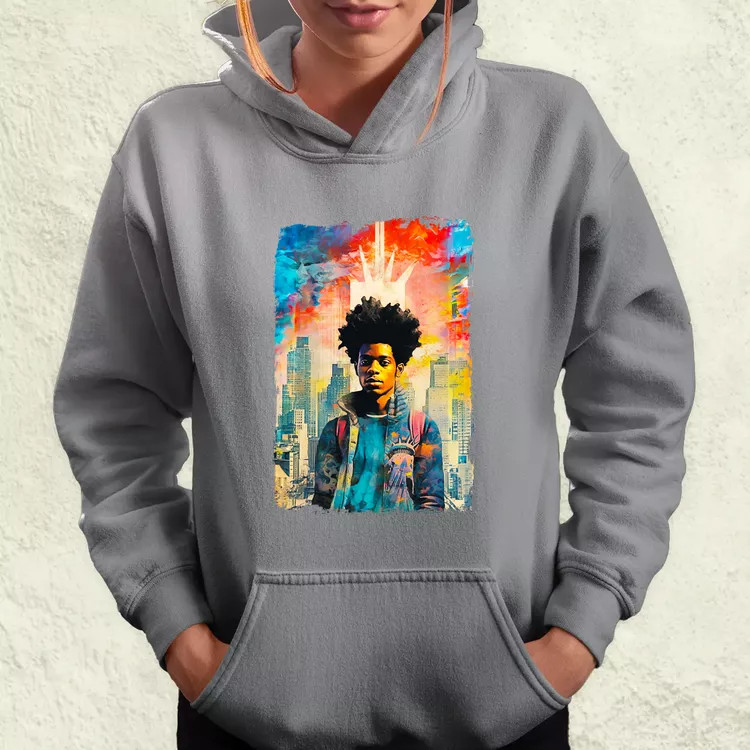 NYC napfelkelte Basquiat graffiti v4 női pulóver