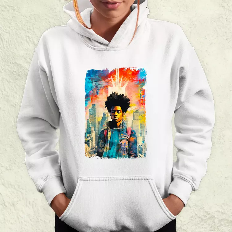NYC napfelkelte Basquiat graffiti v4 női pulóver