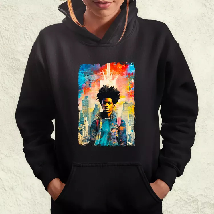 NYC napfelkelte Basquiat graffiti v4 női pulóver