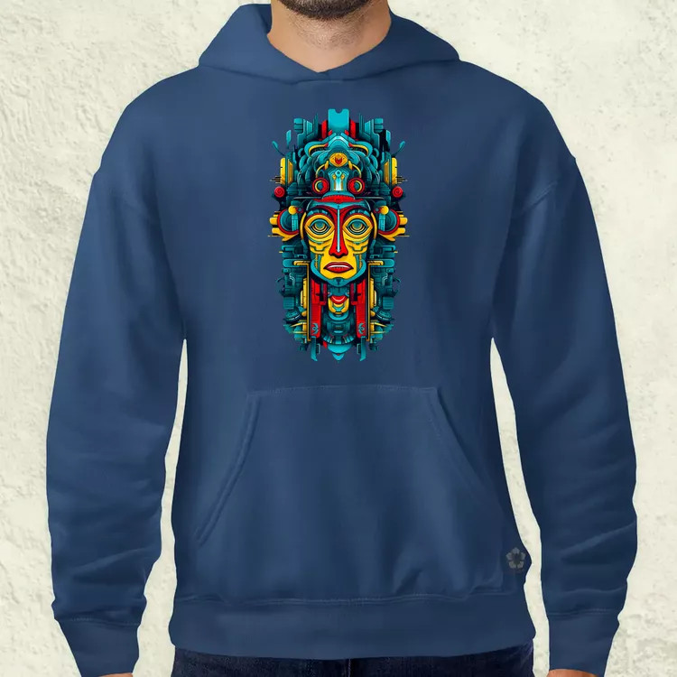 Pszichedelikus totem maszk v1 férfi pulóver