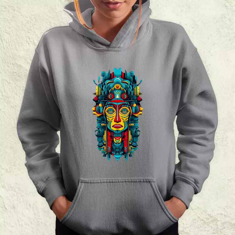 Pszichedelikus totem maszk v1 női pulóver