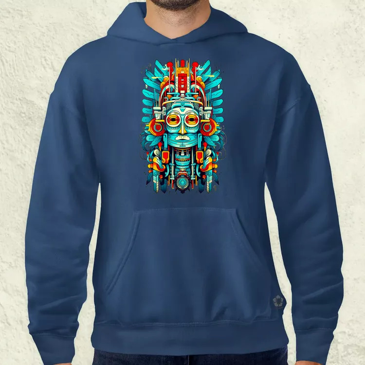 Pszichedelikus totem maszk v2 férfi pulóver