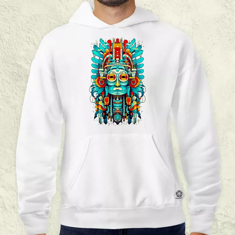Pszichedelikus totem maszk v2 férfi pulóver