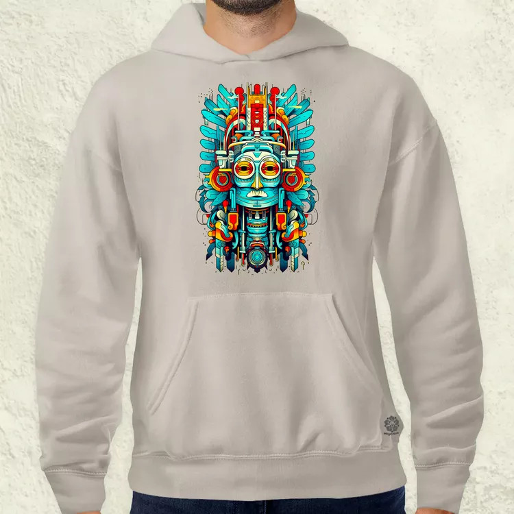 Pszichedelikus totem maszk v2 férfi pulóver