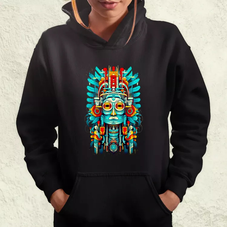Pszichedelikus totem maszk v2 női pulóver