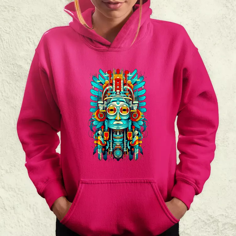 Pszichedelikus totem maszk v2 női pulóver