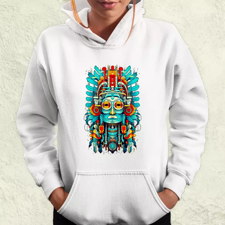 Pszichedelikus totem maszk v2 női pulóver