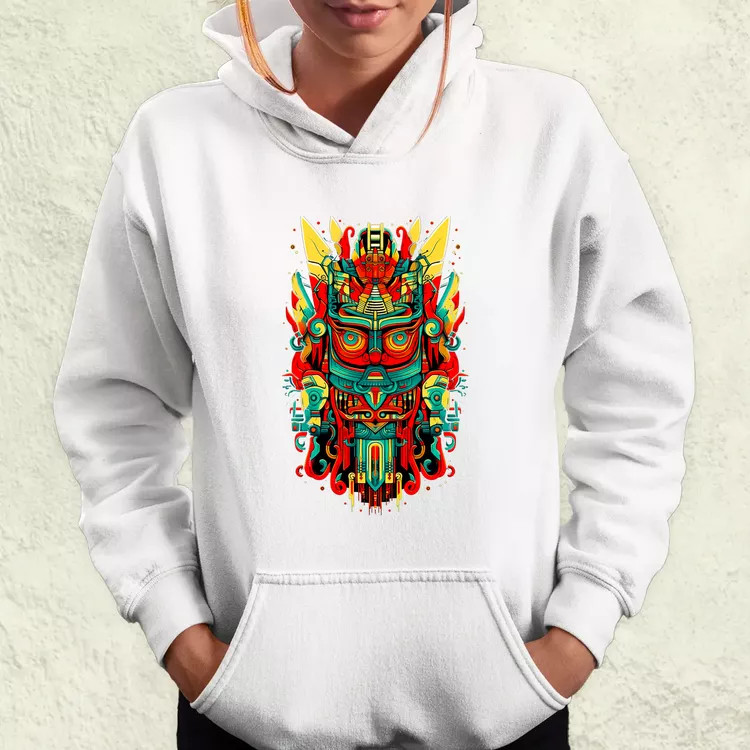 Pszichedelikus totem maszk v3 női pulóver