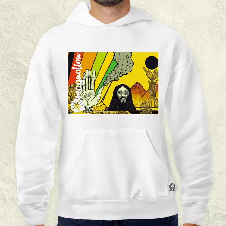 Spirituális béke v19 férfi pulóver